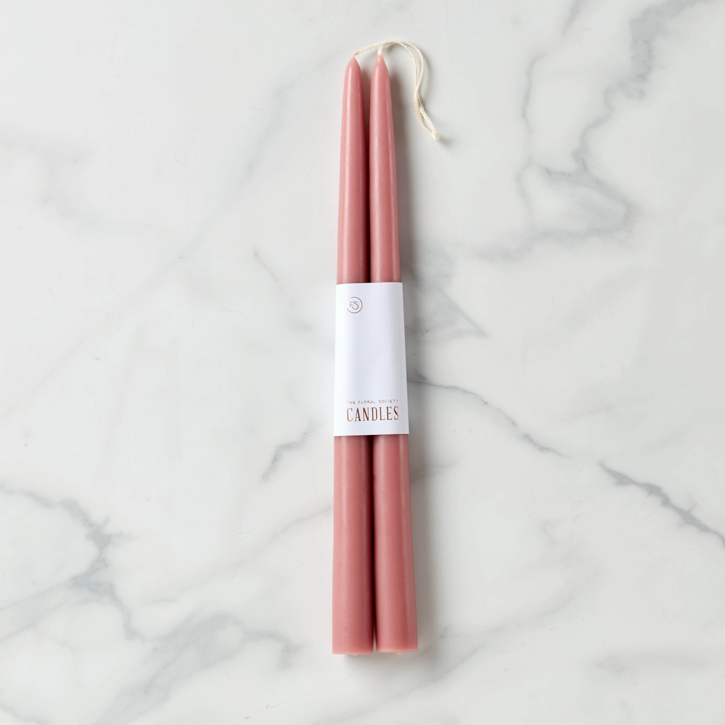 Dipped Rose 12 Taper Candle. Set of 2