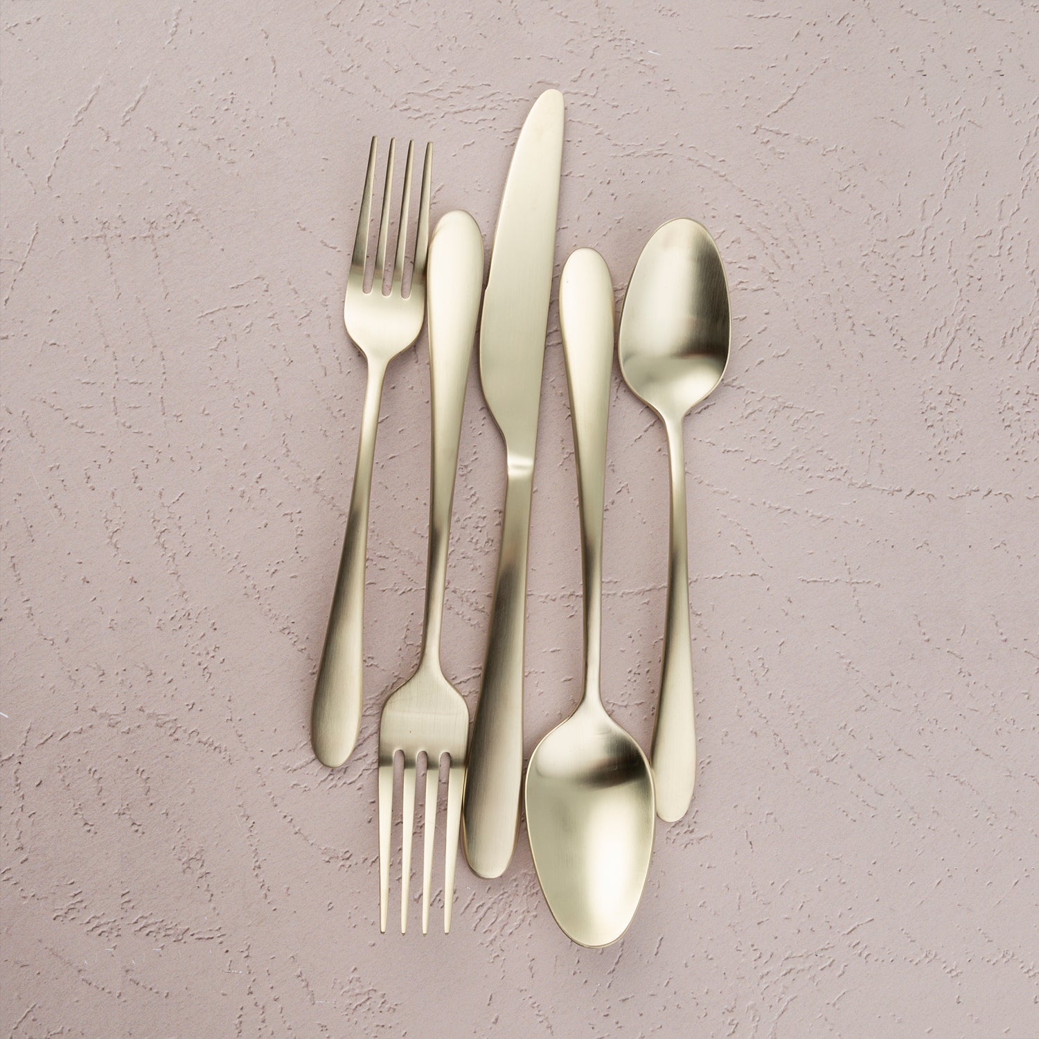 Poet Champagne Satin 20-Piece Flatware Set - Image 5