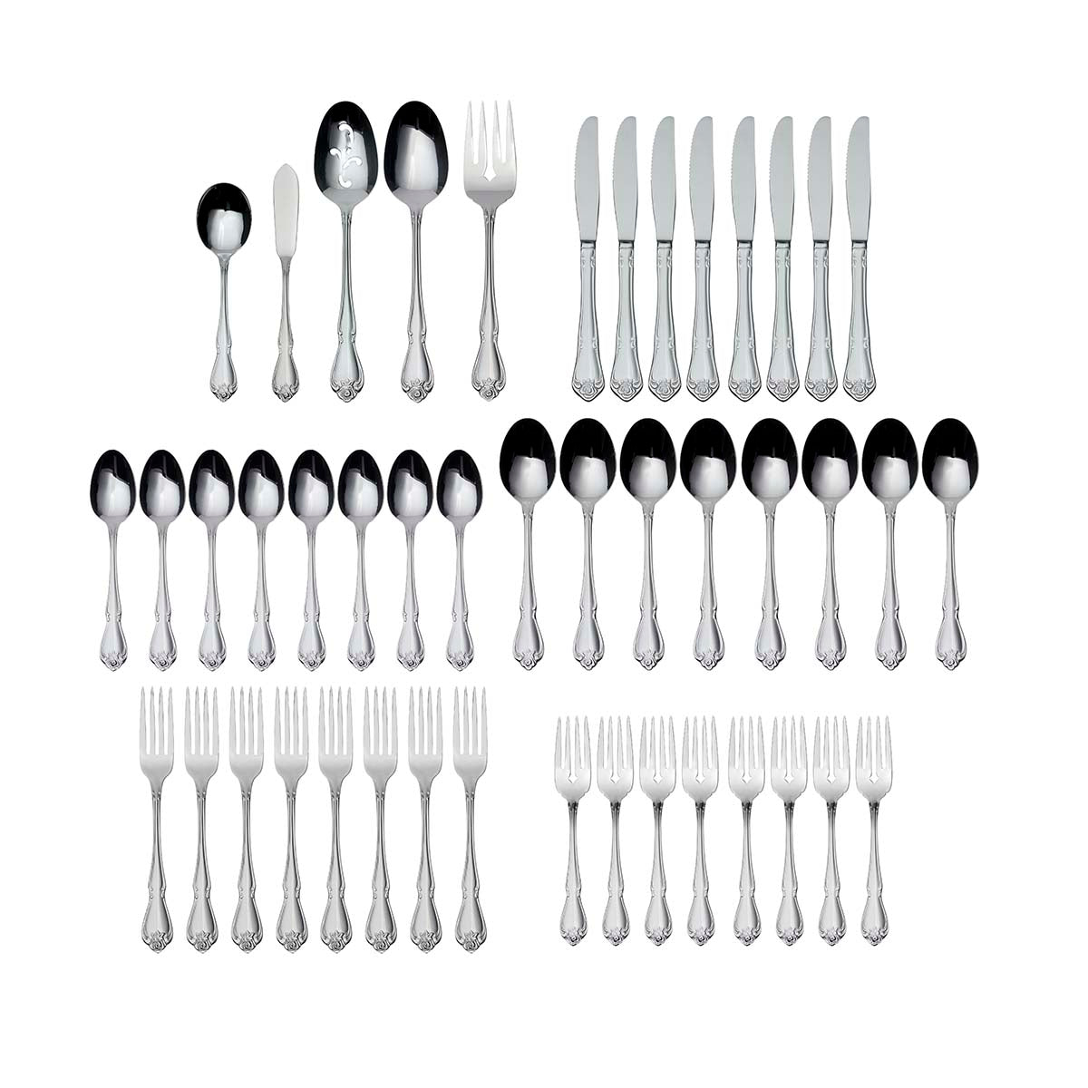 True Rose 45-Piece Flatware Set - Image 3