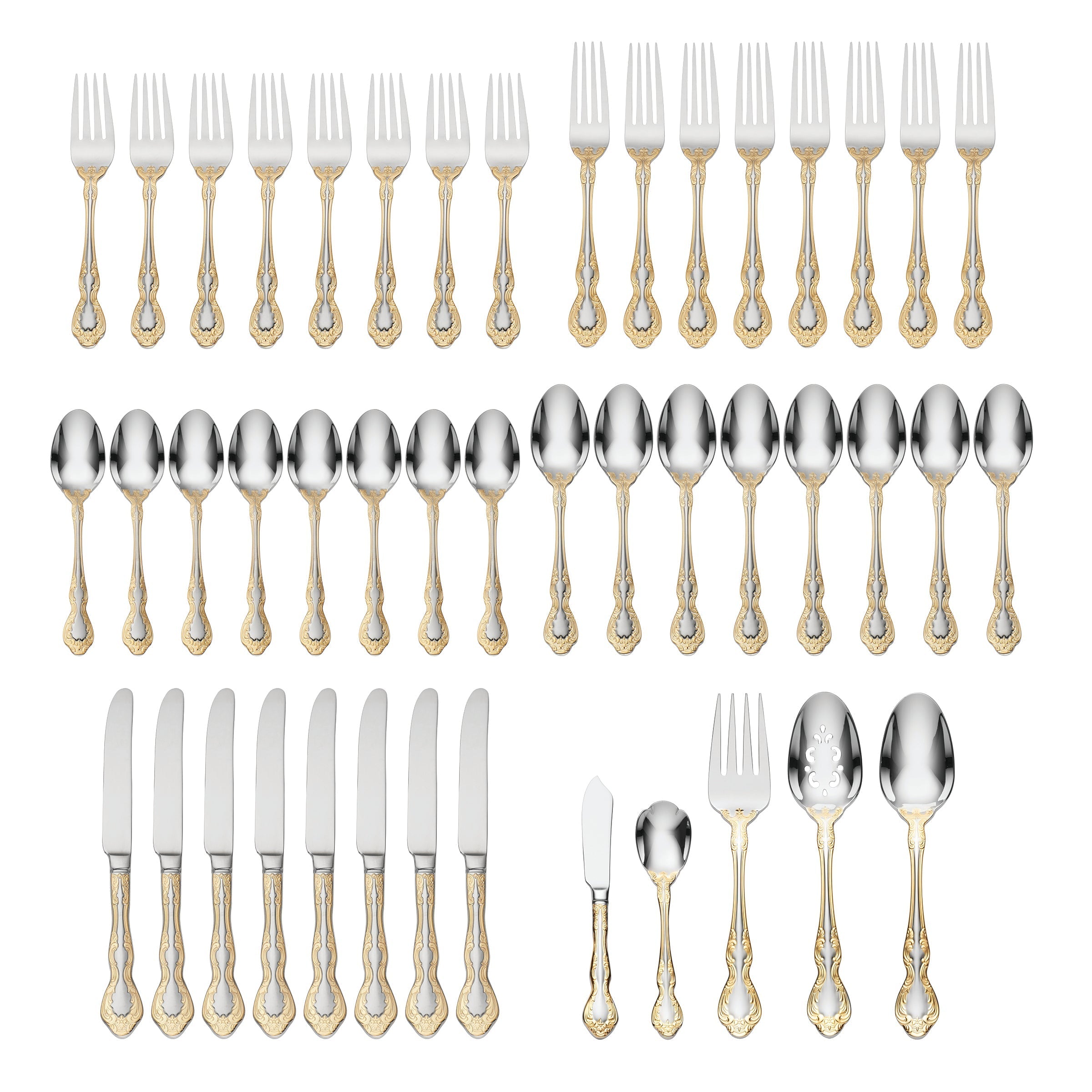 Golden Mandolina 45-Piece Flatware Set - Image 3