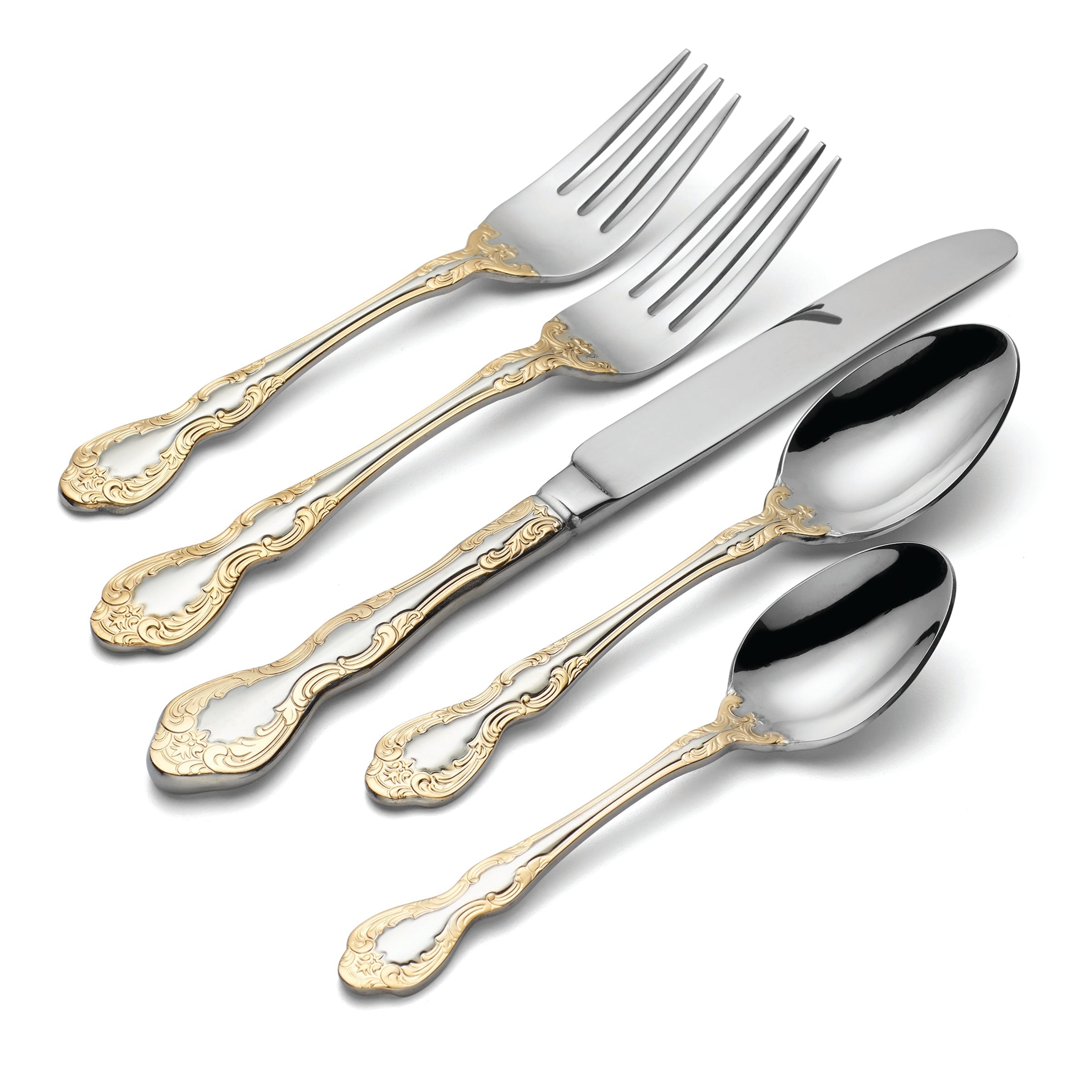 Golden Mandolina 45-Piece Flatware Set - Image 4