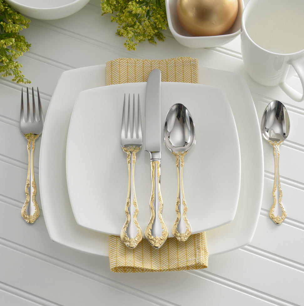 Golden Mandolina 45-Piece Flatware Set - Image 2
