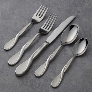 Alternative view of Aquarius Satin 5-Piece Place Setting